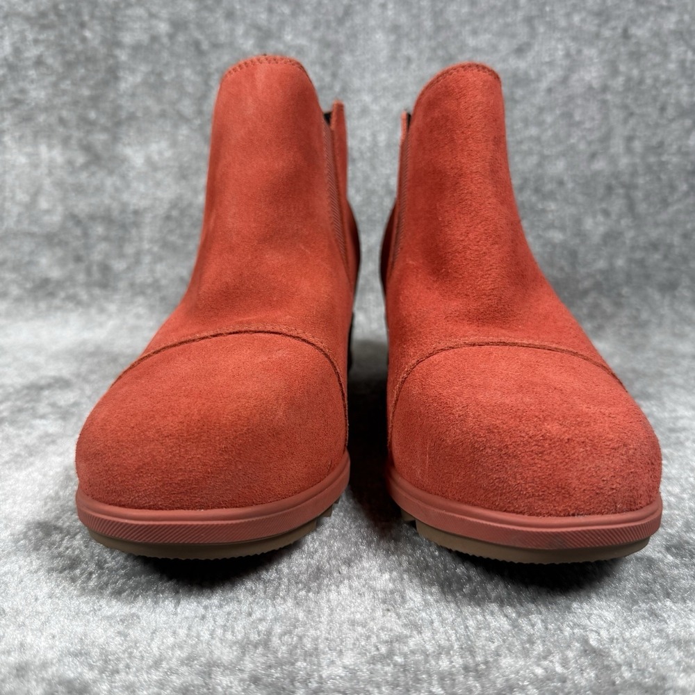 Sorel Evie Pull On Wedge Booties Women's 10 Red Waterproof NL4910-849 - Picture 2 of 9